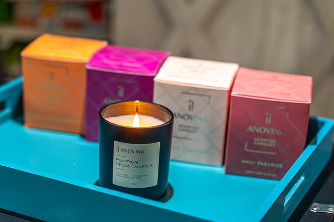 Anovina Pumpkin Candle – Fall Scented Candle with Premium Soy Wax Blend – Cozy Autumn & Holiday Gift Candle for Women and Men - Bloomnest