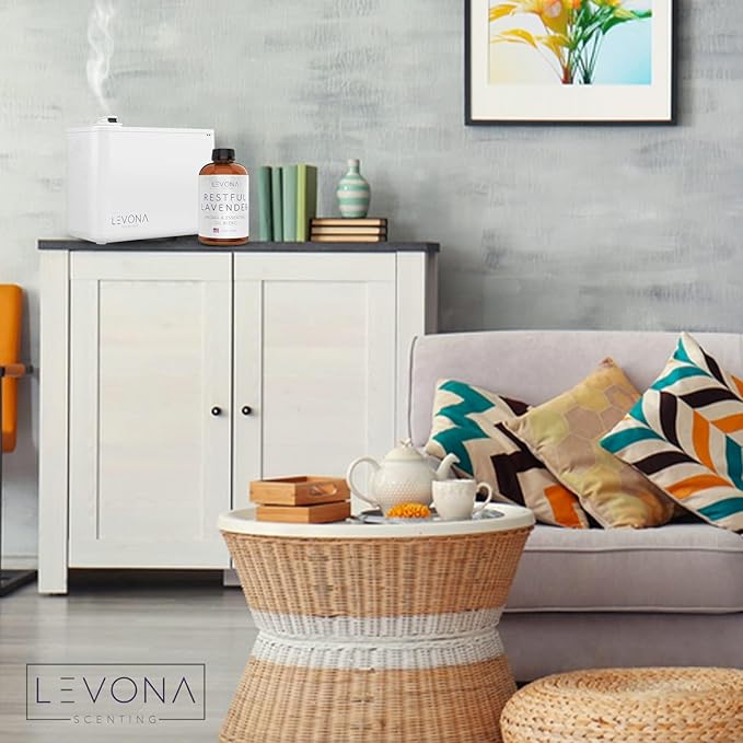 Levona Scent Essential Oil - Fresh Aroma for Home, Office, Hotel & Spa, Perfect in Humidifiers and Diffusers, Luxury Fragrance, with Eucalyptus, & Bergamot Notes - 700ml/ 23 fl oz, Restful Lavender - Bloomnest