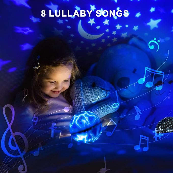 Night Light for Kids, Night Light Projector with 3 Films Stars,Oceans,Dinosaurs,360° Rotation Ceiling Projector Kids Night Lamp Rechargeable,Birthday Christmas Fun Gifts for 1-6-14 Year Old Girls Boys - Bloomnest