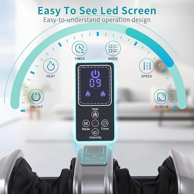 Foot Massager, Deep Shiatsu Massage, Kneading and Rolling Foot, Calf and Arms, Relieves Muscle Tension, Helps to Comfort and Relax, Suitable for Home or Office Use