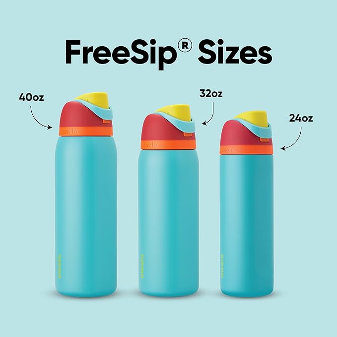 Owala FreeSip Insulated Stainless Steel Water Bottle with Straw, BPA-Free Sports Water Bottle, Great for Travel, 40 Oz, Summer Sweetness Owala