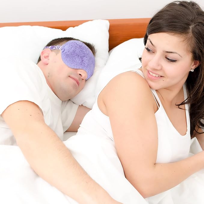 Plush Eye Mask 3 Pcs Sleeping Blindfold - Comfortable Soft Furry Eye Cover for Sleepover Gift Birthday Party Favors (Pink, Purple, Sky Blue) - Bloomnest