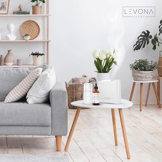 Levona Scent Essential Oils - Scents for Home, Hotel & Office Use - Perfect for Home Diffuser & Humidifiers - Aroma Fragrance Oil, Ideal for Massage, Relaxation, and Spa - Sapphire Moonlight, 120ml LEVONASCENT