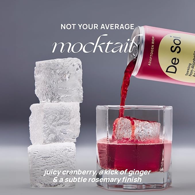 De Soi St. Moritz Mule Mocktails NA Drinks 8 fl oz (12-pack) - Adaptogen Drink, Sparkling Drink with Calming Botanicals, Mocktail Drinks, Gluten Free, No Artificial Flavors - Bloomnest