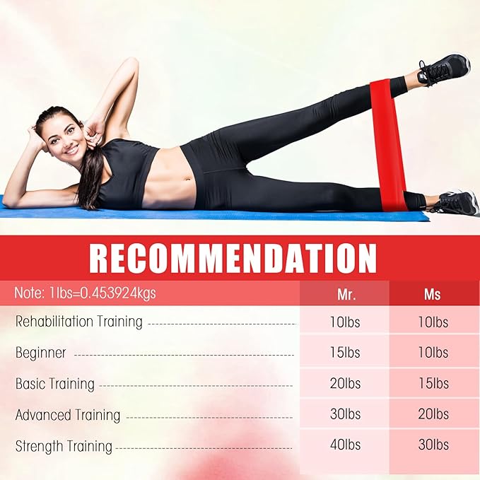 Deekin 20 Pcs Resistance Bands Resistance Loop Exercise Bands Exercise Equipment Elastic Drap Ring for Women and Men Home Fitness, Gym, Yoga - Bloomnest