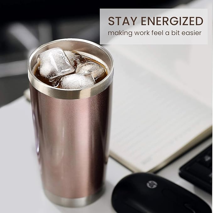 MEWAY 20oz Tumbler 4 Pack Double Wall Vacuum Insulated Travel Mug Bulk, Mix Color Stainless Steel Tumblers with Lid and Straw, Durable Powder Coated Coffee Cups for Cold & Hot Drinks（Color Mix, 4 - Bloomnest