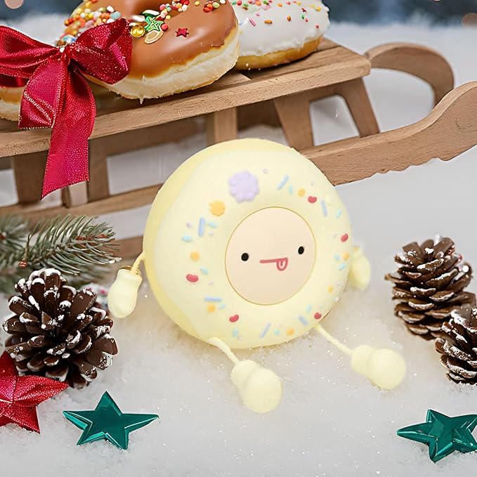 Cute Donut Night Light for Kids,Silicone Nursery Nightlight, Touch Control USB Rechargeable Lamps Breastfeeding Sweet Kawaii Dorm Room Decor Christmas Gift Baby Kids Girls Teens,White - Bloomnest