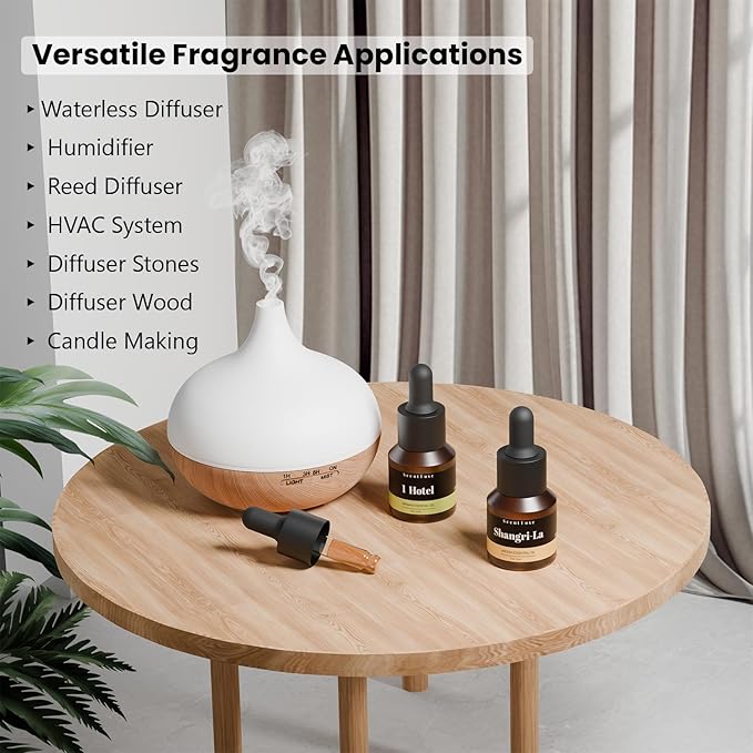 Essential Oil & Aromatherapy Diffuser Oils by The 1 Hotel Scent - Pepper, Lemon, Patchouli Notes. Premium 15mL Glass Dropper Bottle for Ultrasonic/Waterless Diffusers, Crafting 5-Star Hotel Fragrance - Bloomnest