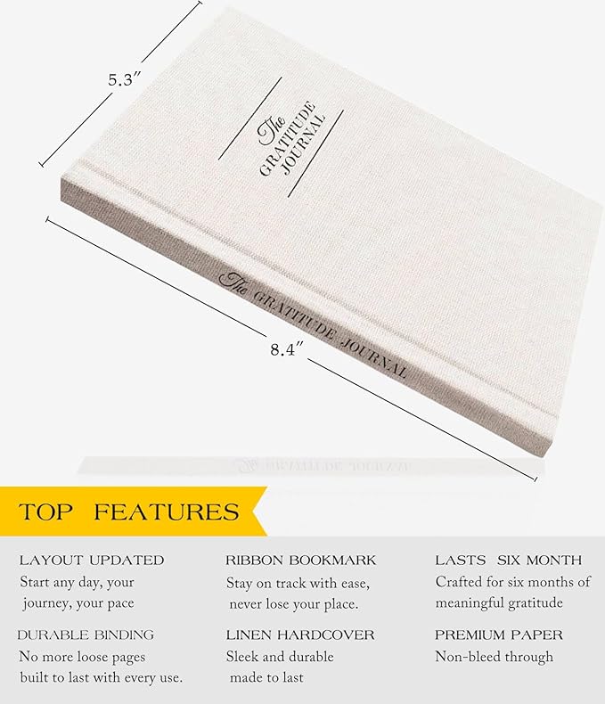 The Original Gratitude Journal - 5 Minute Gratitude Practice with Inspiring Prompts & Quotes for Mindfulness, Reflection & Personal Growth 2026 - Wellness Journal for Men & Women Bloomnest