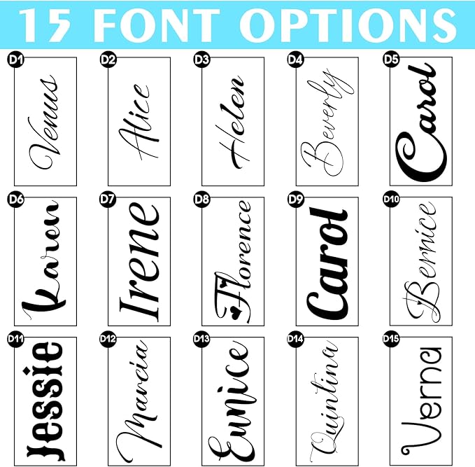 Personalized Tumbler - Laser Engraved with Name Logo,20oz Custom Stainless Steel Skinny Tumbler Personalized Cups with Lids and Straws | 19 Colors & 16 Designs Text Gifts for Women Men - Bloomnest