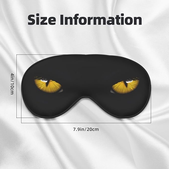 Yellow Eyeballs in Dark Sleeping Eye Mask Eye Mask for Sleeping Soft Comfort Eye Shade Blackout Eye Cover for Deep Rest Travel Nap Meditation - Bloomnest