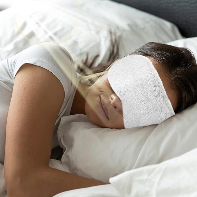 Plush Eye Mask 3 Pcs Sleeping Blindfold Sleeping Mask Sleep Mask Comfortable Plush Sleepover Mask Soft Furry Eye Cover for Sleepover Gift Birthday Party Favors(Black, White, Gray) - Bloomnest