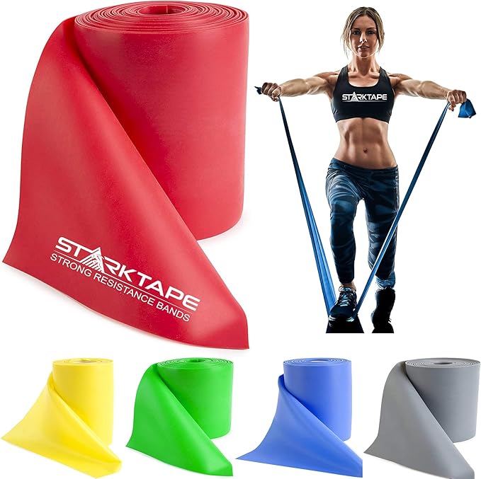 Resistance Bands Professional 8,16, 25, 50 Yards Bulk Rolls. Latex-Free Elastic Physical Therapy Band. No Scent, No Powder - Perfect for Home Exercise, Yoga, Pilates, Gym, Rehab, Workout - Bloomnest