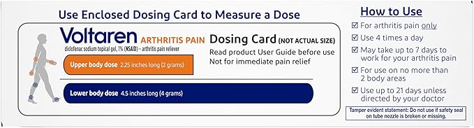 Voltaren Arthritis Pain Gel for Powerful Topical Arthritis Pain Relief with Diclofenac - NEW Easy Open Cap - 100 g x 2 - Bloomnest