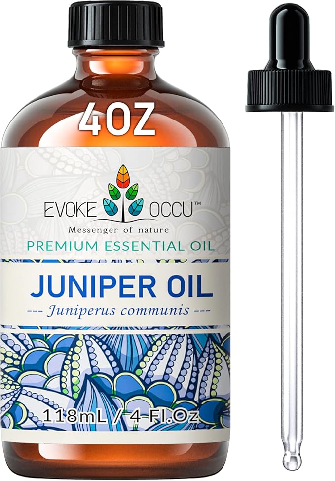 EVOKE OCCU Juniper Berry Essential Oil for Relaxation Clean Massage, Add to Diffuser and lotions - 4 Fl Oz - Bloomnest