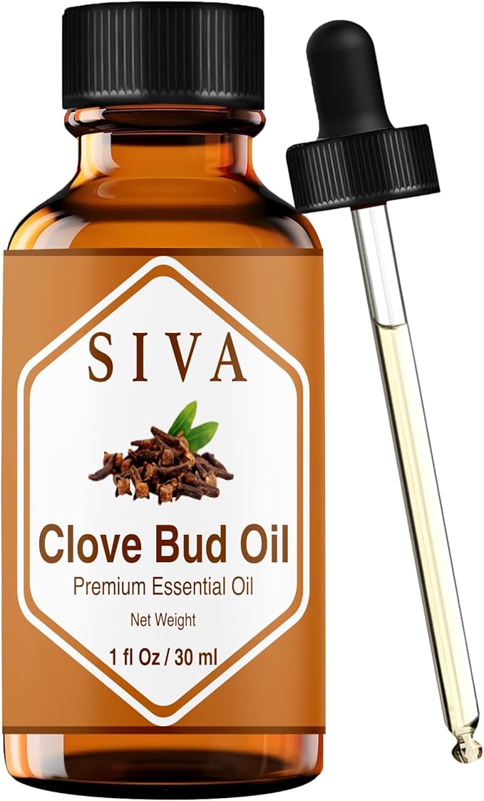 Siva Clove Bud Essential Oil - 1 Fl Oz – 100% Natural Clove Bud Oil - for Diffuser, Face, Skin Care, Aromatherapy, Hair Care, Scalp and Body Massage - with Dropper - Bloomnest