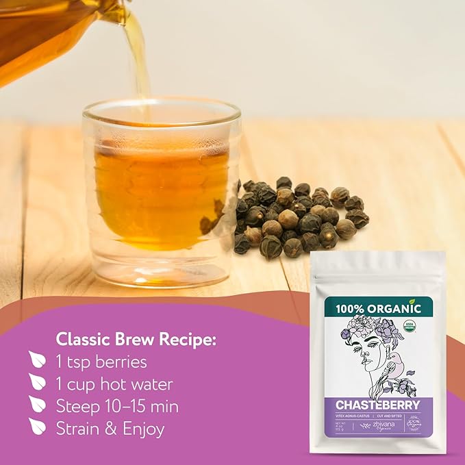 Super Value Pack 5 LB - Organic Chasteberry (Vitex) – Whole Dried Berries – Edible Grade for Tea, Tinctures & Herbal Crafts - Bloomnest