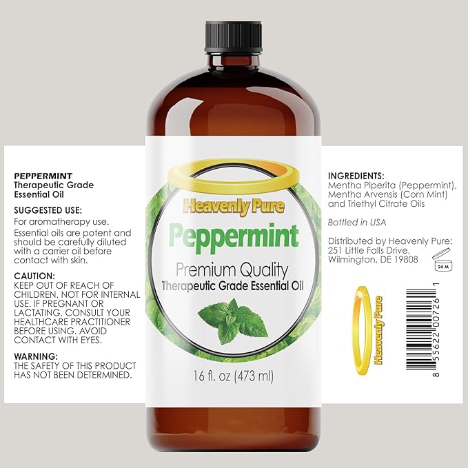 Peppermint Essential Oil (16 OZ Bulk) – Natural Sweet Mint Aroma – Peppermint Aromatherapy Oil - Bloomnest