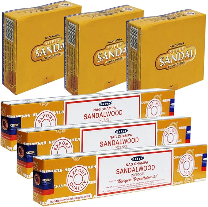 Sandalwood Incense Sticks and Cone Incense Holder Variety Pack Bundle insence insense insienso