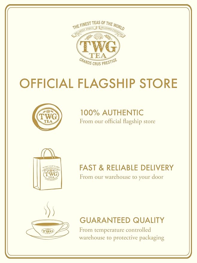 TWG Tea | Empire Tea Selection | 6 Varieties | Exclusive Tea Blends | 30 Hand Sewn Cotton Teabags | Gift Set - Bloomnest