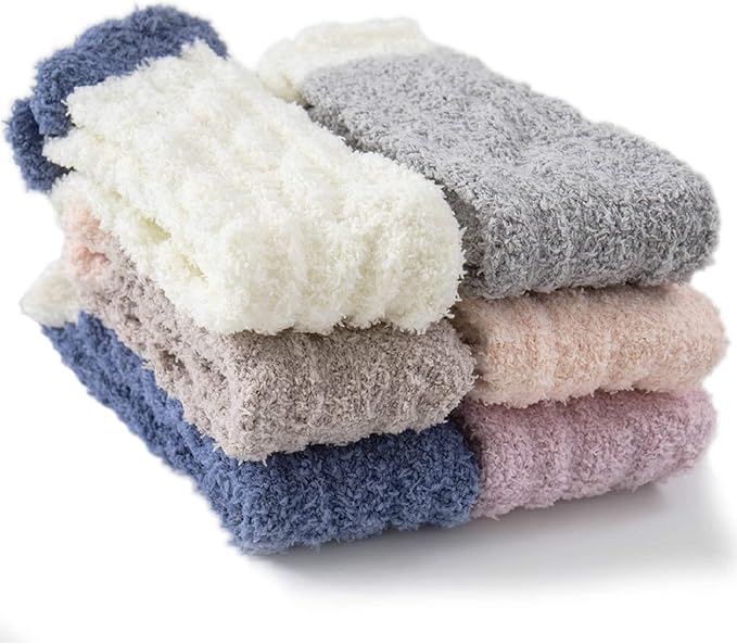 TEHOOK Warm & Cozy Valentines Gifts for Women, Fluffy Fuzzy Plush Sleeping Slipper Socks - Soft Warm Fabric - Bloomnest