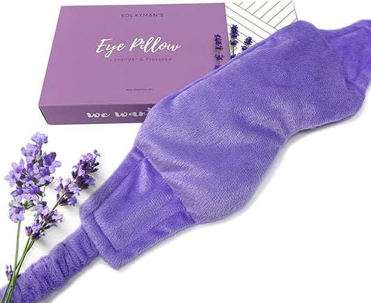 Weighted Lavender Eye Mask for Sleeping, Relaxation, Meditation & Self-Care – Aromatherapy Lavender Eye Pillow – Calming Spa Gift for Women, Men, Mom, Dad - Bloomnest