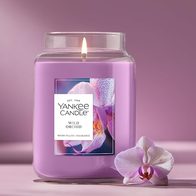 Yankee Candle Wild Orchid Scented Candle, 22oz Large Jar with up to 150 Hour Burn Time, Giftable - Bloomnest