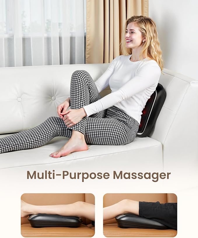RENPHO Shiatsu Foot Massager with Heat, Plantar Fasciitis Relief Heated Foot Massager for Muscle Relaxation, Foot and Calf Massager, Deep Kneading Massage for Feet and Legs, Fits up to Size 14 Feet
