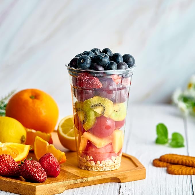 Lilymicky 600 Pack 20 oz Clear Plastic Cups, PET Disposable Drinking Cups, Crystal Clear, Perfect for Ice Coffee, Smoothie, Soda, or Any Cold Drinks - Bloomnest