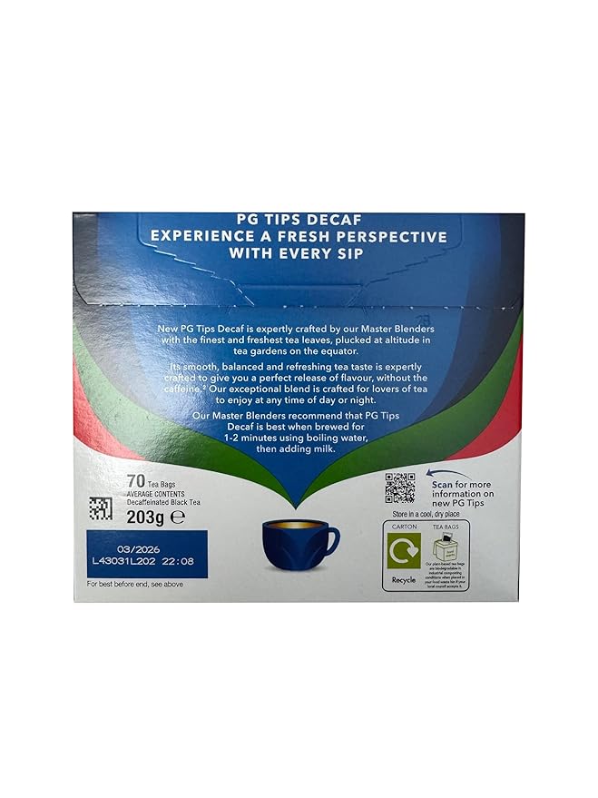 PG Tips Decaf 70 Ct Tea Bags - 2 Pack - Bloomnest