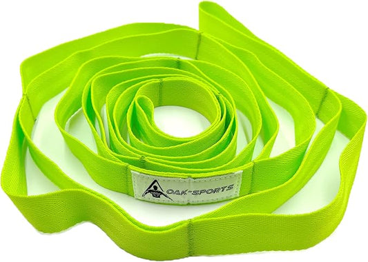 Stretching Strap Yoga Strap with Loops, Stretch Straps for Physical Therapy, Non-Elastic Exercise Strap for Pilates, Dance and Gymnastics with Workout Guide - Bloomnest