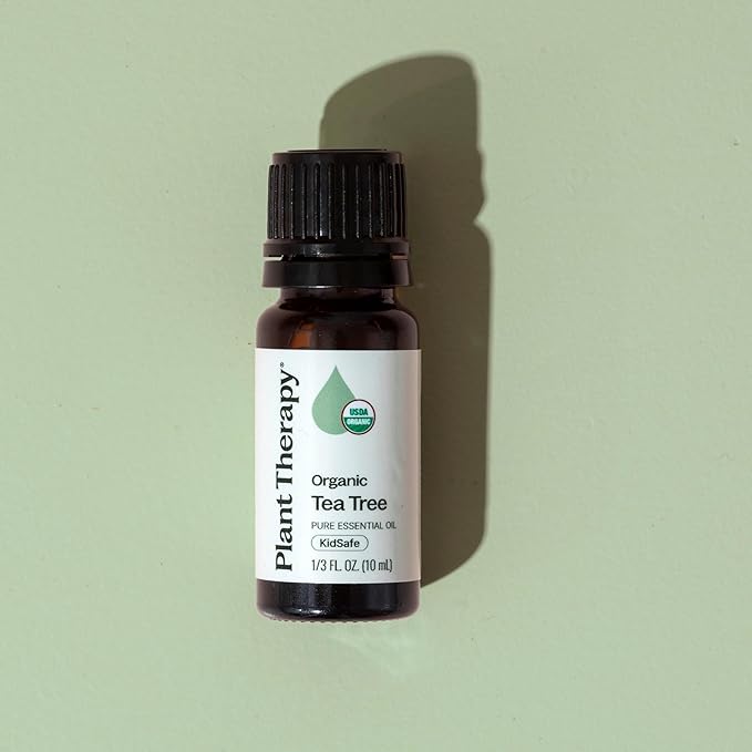 Plant Therapy Organic Tea Tree Oil (Melaleuca) 100% Pure, USDA Certified Organic, Undiluted, Natural Aromatherapy for Skin, Hair, and Toenails, Therapeutic Grade 10 mL (1/3 oz) - Bloomnest