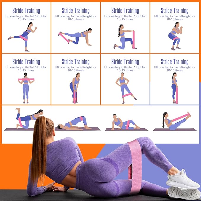 Fabric Resistance Bands Set – Booty Bands for Legs & Glutes, 3 Resistance Levels, Non-Slip Workout Bands for Women & Men, Ideal for Yoga, Pilates, Fitness, and Home Workouts - Bloomnest