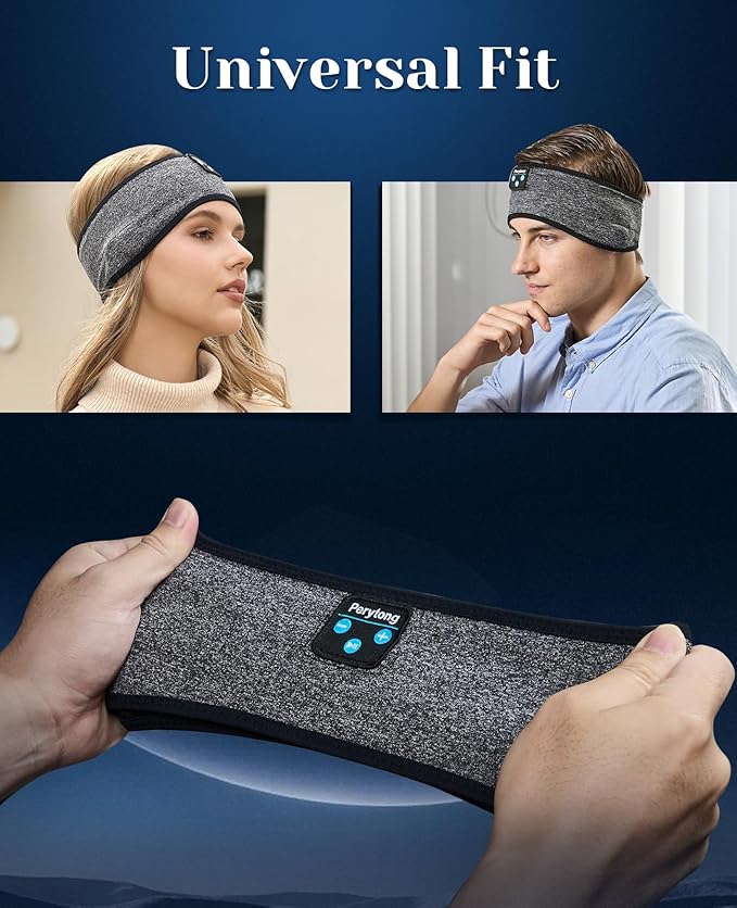Perytong Headphones Headband for Sleep, Sleep Headphones Soft Sleep Earbuds Bluetooth Headband Over On Ear Headphones,Gifts for Women Man Mothers Fathers Day Birthday Christmas Valentine's Day - Bloomnest