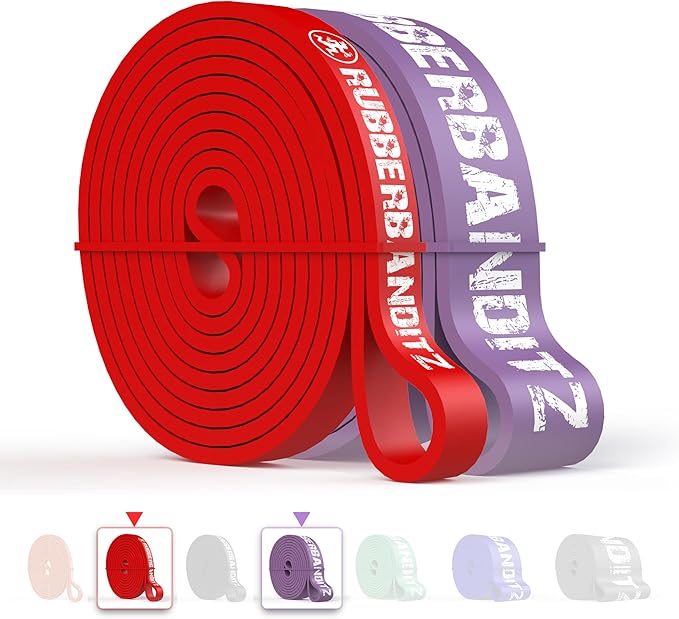 Rubberbanditz Combo Pull Up Assist Bands | Heavy Duty Resistance Exercise Bands for Powerlifting, Mobility, and Stretching | Resistance Bands for Working Out - Bloomnest