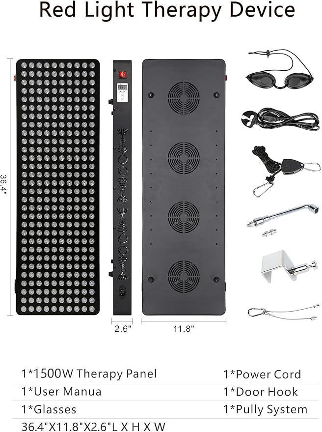 Red Light Therapy for Body Face,Extra Large Infrared Red Light Therapy Panel Full Body for Pain Relief,LED 660nm Red Light Panel & 850nm Near-Infrared Therapy Device (300 LEDs - 1500W) SUPERSRED