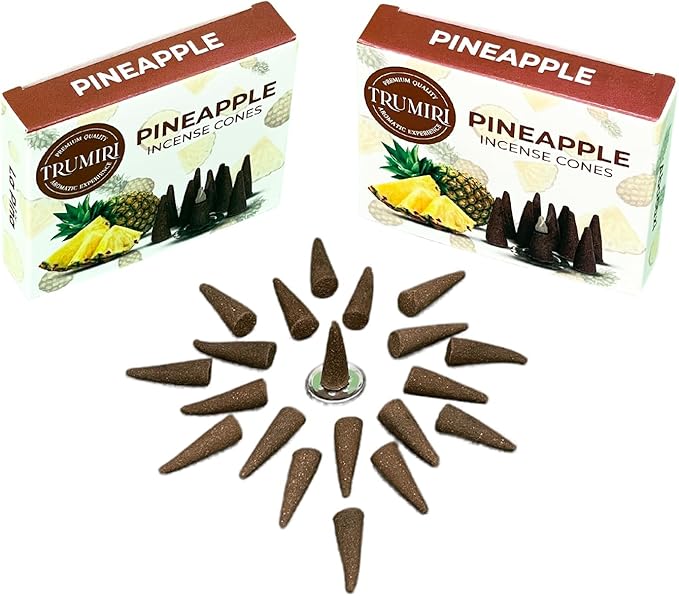 TRUMIRI Pineapple Incense Cones - Total 20 Cone Incense - Dual Pack of 10