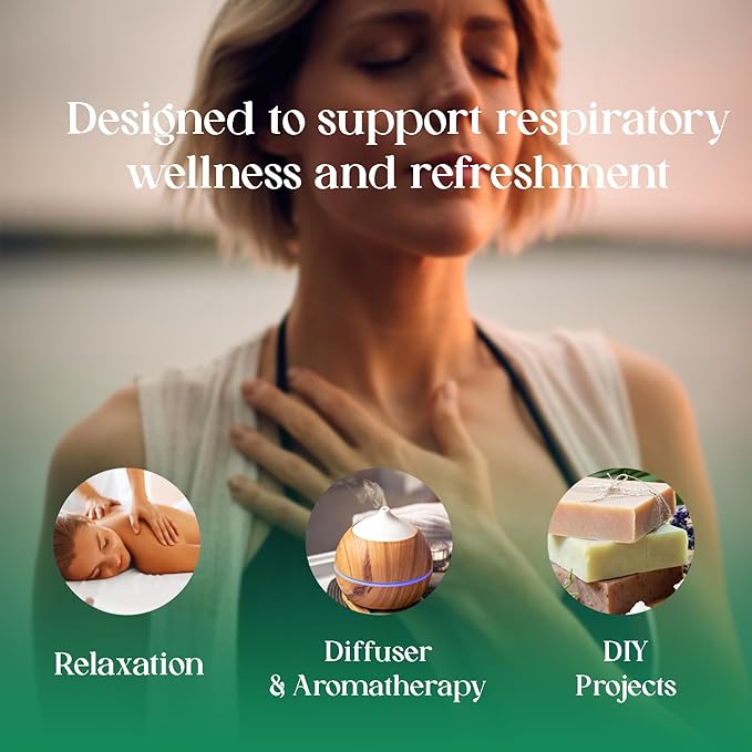 White Naturals Breathe Easy Essential Oil Blend – Refreshing Aromatherapy Oil for Clear Breathing & Comfort, 100% Pure & Natural Essential Oils for Freshness, 1oz - Bloomnest