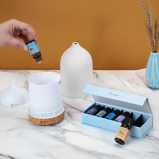 Essential Oils Set-Top 6 Organic Blends for Diffusers, Candle Making, Aromatherapy, Humidifiers, Gifts - Vanilla,Neroli,Chamomile, Sandalwood, Ylang,Cedarwood(6X0.33 fl oz) - Bloomnest