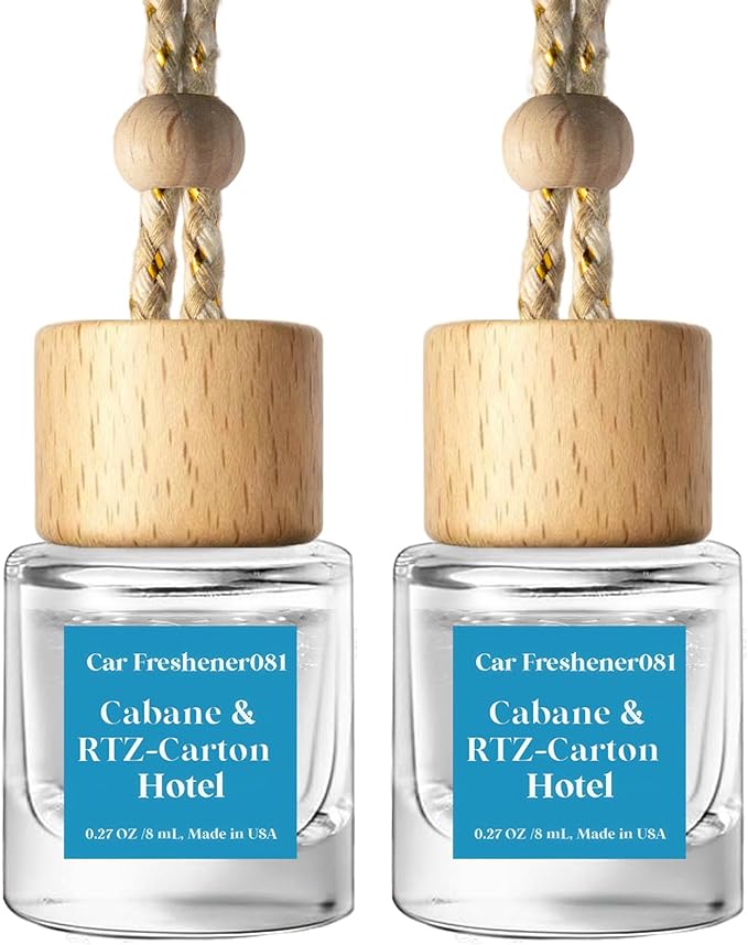 C Classy Car Air Freshener Hanging 2 Pack, Cabana Hotel Scent Essential Oil Diffuser for Cars, Long-Lasting Fragrance,Cute Car Accessories, C ar Air Fresheners for Women & Men Gift, Made in USA - Bloomnest