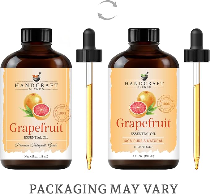 Handcraft Blends Grapefruit Essential Oil – Huge 4 Fl Oz – 100% Pure and Natural – Premium Grade Essential Oil for Diffuser and Aromatherapy, Skin, Massage, Candle and Soap Making Fragrance - Bloomnest