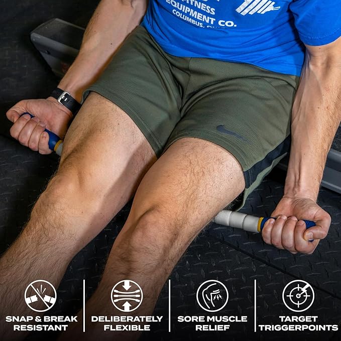 Massage Stick 24" Handheld Spindle Massage Roller - Full Body Muscle Recovery & Myofascial Release (Large - 24" Massage Stick)