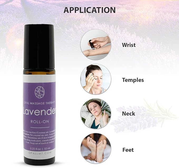 Premium Essential Oil Roll On Opal Massage Therapy (Lavender) - Bloomnest