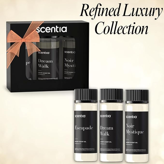 Scentia Hotel Inspired Collection Diffuser Oils – 3×20ml Aromatherapy Set | Luxury Scents Inspired by 5-Star Hotels | Gift-Ready Essential Oil Blend - Thanksgiving & Holiday Gift - Bloomnest