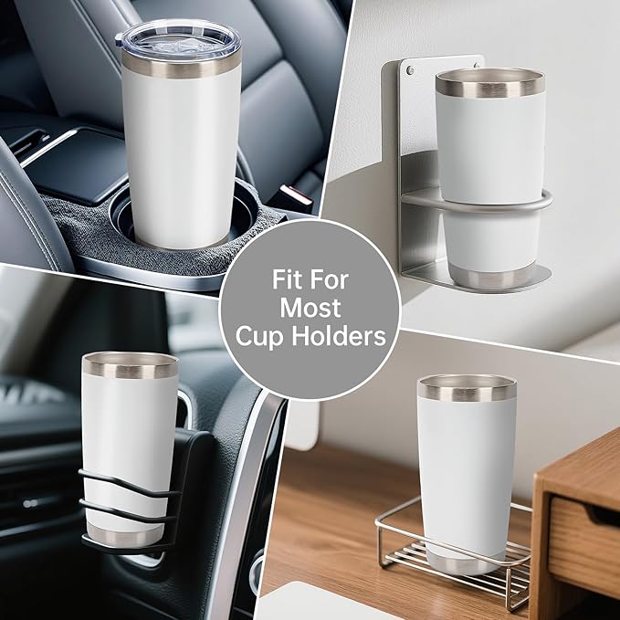 IEOVIEE 32 Pack, 20oz Stainless Steel Bulk Tumblers with Lids and Straws, Double Wall Insulated Travel Mug, Durable Powder Coated Tumbler Bulk Cup for Cold and Hot Drinks(White) - Bloomnest