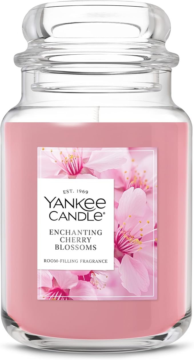 Yankee Candle Enchanted Cherry Blossoms Scented Candle, 22oz Large Jar with up to 150 Hour Burn Time, Giftable, Holidays - Bloomnest