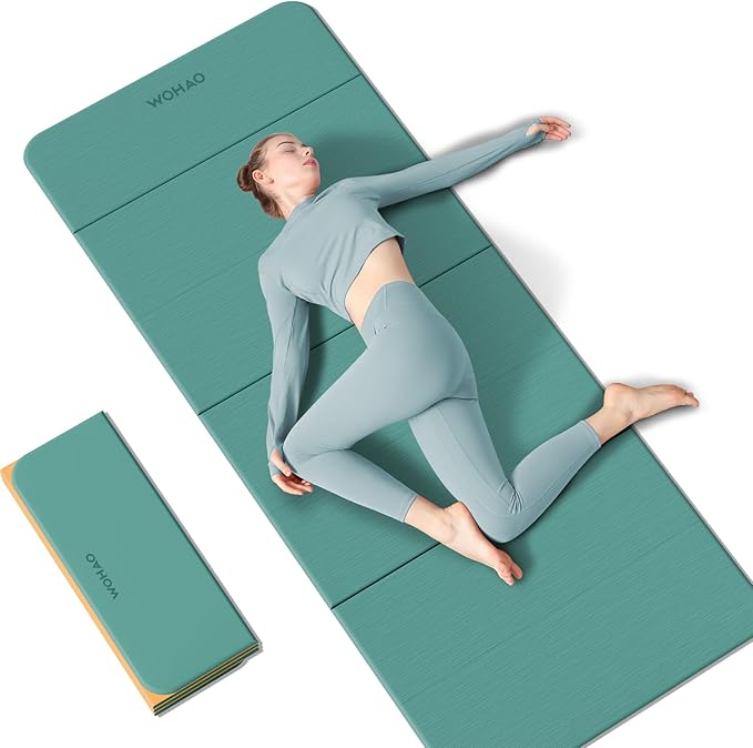 7-Fold Yoga Mat 70"x24" - 1/2 Inch Thick Folding Exercise Mat, Compact Non-Slip TPE Mat for Travel, Storage, Yoga & Home Gym, Lightweight & Portable - Bloomnest