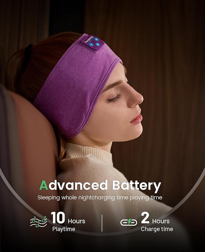 Sleep Headphones Tech Gadgets Bluetooth Headband for Women Headband Headphone with Ultra-Thin HD Speakers & Mic, Perfect for Sleeping Yoga Running Workout Travel Sports Unique Gifts - Bloomnest