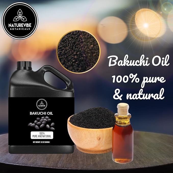 Naturevibe Botanicals Bakuchi (Babchi) Oil 32 Ounces | 100% Pure and Natural | Great for Skin Care and Hair Care - Bloomnest