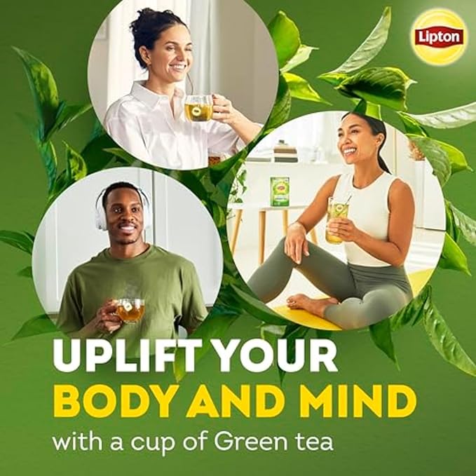 Lipton Signature Blend Green Tea Bags, Unsweetened Teabags for Hot Tea or Iced Tea with Caffeine and Flavonoids, 40 Total Tea Bags - Bloomnest